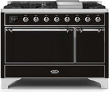 ILVE - 48" Magestic II Series Freestanding Dual Fuel Range - Griddle, Solid Door(s) - Warming Drawer - Liquid Propane ILVE - 48" Magestic II Series Freestanding Dual Fuel Range - Griddle, Solid Door(s) - Warming Drawer - Liquid Propane