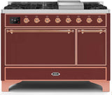 ILVE - 48" Magestic II Series Freestanding Dual Fuel Range - Griddle, Solid Door(s) - Warming Drawer - Liquid Propane ILVE - 48" Magestic II Series Freestanding Dual Fuel Range - Griddle, Solid Door(s) - Warming Drawer - Liquid Propane
