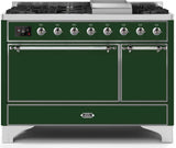 ILVE - 48" Magestic II Series Freestanding Dual Fuel Range - Griddle, Solid Door(s) - Warming Drawer - Liquid Propane ILVE - 48" Magestic II Series Freestanding Dual Fuel Range - Griddle, Solid Door(s) - Warming Drawer - Liquid Propane