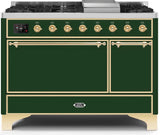 ILVE - 48" Magestic II Series Freestanding Dual Fuel Range - Griddle, Solid Door(s) - Warming Drawer - Liquid Propane ILVE - 48" Magestic II Series Freestanding Dual Fuel Range - Griddle, Solid Door(s) - Warming Drawer - Liquid Propane