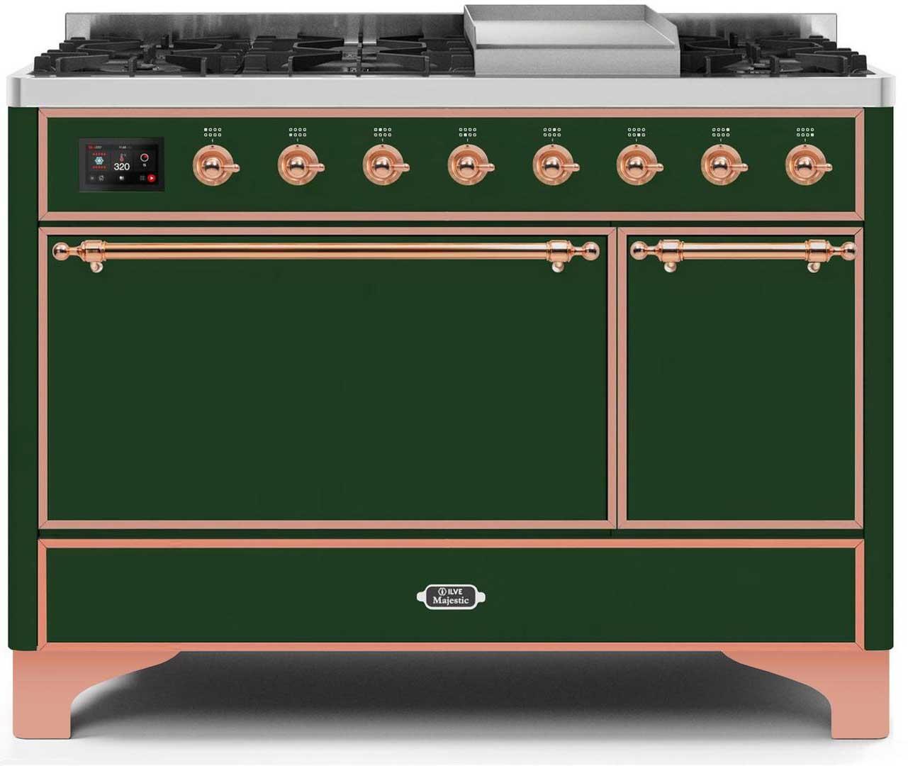 ILVE - 48" Magestic II Series Freestanding Dual Fuel Range - Griddle, Solid Door(s) - Warming Drawer - Liquid Propane ILVE - 48" Magestic II Series Freestanding Dual Fuel Range - Griddle, Solid Door(s) - Warming Drawer - Liquid Propane