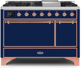 ILVE - 48" Magestic II Series Freestanding Dual Fuel Range - Griddle, Solid Door(s) - Warming Drawer - Liquid Propane ILVE - 48" Magestic II Series Freestanding Dual Fuel Range - Griddle, Solid Door(s) - Warming Drawer - Liquid Propane