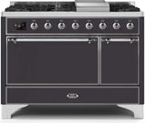 ILVE - 48" Magestic II Series Freestanding Dual Fuel Range - Griddle, Solid Door(s) - Warming Drawer - Liquid Propane ILVE - 48" Magestic II Series Freestanding Dual Fuel Range - Griddle, Solid Door(s) - Warming Drawer - Liquid Propane