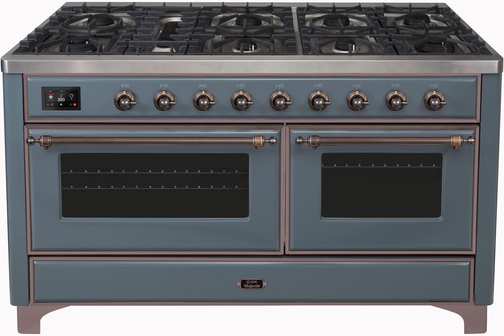 ILVE - 60" Magestic II Series Freestanding Dual Fuel Range - Griddle, Glass Door(s) - Warming Drawer - Liquid Propane ILVE - 60" Magestic II Series Freestanding Dual Fuel Range - Griddle, Glass Door(s) - Warming Drawer - Liquid Propane