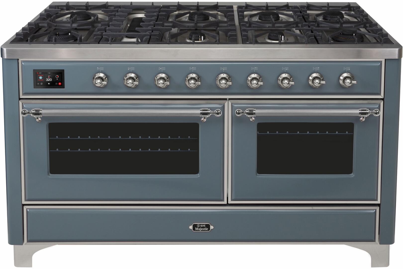ILVE - 60" Magestic II Series Freestanding Dual Fuel Range - Griddle, Glass Door(s) - Warming Drawer - Liquid Propane ILVE - 60" Magestic II Series Freestanding Dual Fuel Range - Griddle, Glass Door(s) - Warming Drawer - Liquid Propane