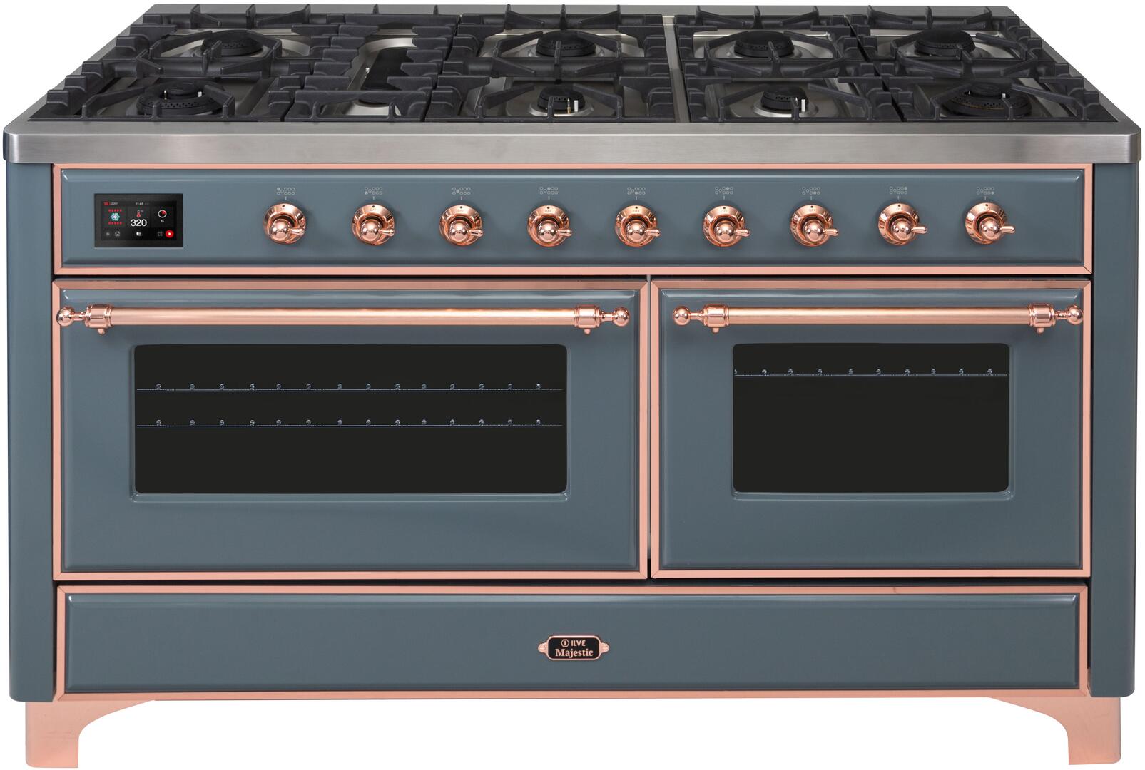 ILVE - 60" Magestic II Series Freestanding Dual Fuel Range - Griddle, Glass Door(s) - Warming Drawer - Liquid Propane ILVE - 60" Magestic II Series Freestanding Dual Fuel Range - Griddle, Glass Door(s) - Warming Drawer - Liquid Propane