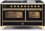 ILVE - 60" Magestic II Series Freestanding Dual Fuel Range - Griddle, Glass Door(s) - Warming Drawer - Liquid Propane ILVE - 60" Magestic II Series Freestanding Dual Fuel Range - Griddle, Glass Door(s) - Warming Drawer - Liquid Propane
