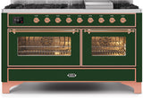 ILVE - 60" Magestic II Series Freestanding Dual Fuel Range - Griddle, Glass Door(s) - Warming Drawer - Liquid Propane ILVE - 60" Magestic II Series Freestanding Dual Fuel Range - Griddle, Glass Door(s) - Warming Drawer - Liquid Propane