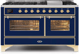ILVE - 60" Magestic II Series Freestanding Dual Fuel Range - Griddle, Glass Door(s) - Warming Drawer - Liquid Propane ILVE - 60" Magestic II Series Freestanding Dual Fuel Range - Griddle, Glass Door(s) - Warming Drawer - Liquid Propane