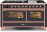ILVE - 60" Magestic II Series Freestanding Dual Fuel Range - Griddle, Glass Door(s) - Warming Drawer - Liquid Propane ILVE - 60" Magestic II Series Freestanding Dual Fuel Range - Griddle, Glass Door(s) - Warming Drawer - Liquid Propane