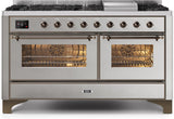 ILVE - 60" Magestic II Series Freestanding Dual Fuel Range - Griddle, Glass Door(s) - Warming Drawer - Liquid Propane ILVE - 60" Magestic II Series Freestanding Dual Fuel Range - Griddle, Glass Door(s) - Warming Drawer - Liquid Propane