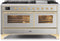 ILVE - 60" Magestic II Series Freestanding Dual Fuel Range - Griddle, Glass Door(s) - Warming Drawer - Liquid Propane