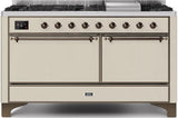 ILVE - 60" Magestic II Series Freestanding Dual Fuel Range - Griddle, Solid Door(s) - Warming Drawer - Liquid Propane ILVE - 60" Magestic II Series Freestanding Dual Fuel Range - Griddle, Solid Door(s) - Warming Drawer - Liquid Propane