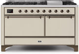 ILVE - 60" Magestic II Series Freestanding Dual Fuel Range - Griddle, Solid Door(s) - Warming Drawer - Liquid Propane ILVE - 60" Magestic II Series Freestanding Dual Fuel Range - Griddle, Solid Door(s) - Warming Drawer - Liquid Propane