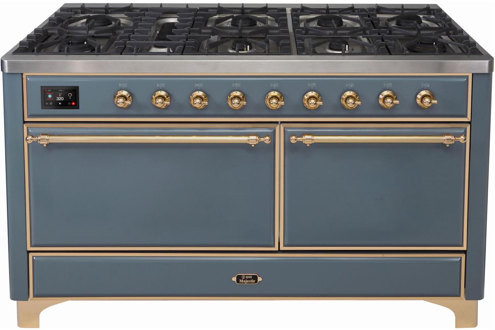 ILVE - 60" Magestic II Series Freestanding Dual Fuel Range - Griddle, Solid Door(s) - Warming Drawer - Liquid Propane ILVE - 60" Magestic II Series Freestanding Dual Fuel Range - Griddle, Solid Door(s) - Warming Drawer - Liquid Propane