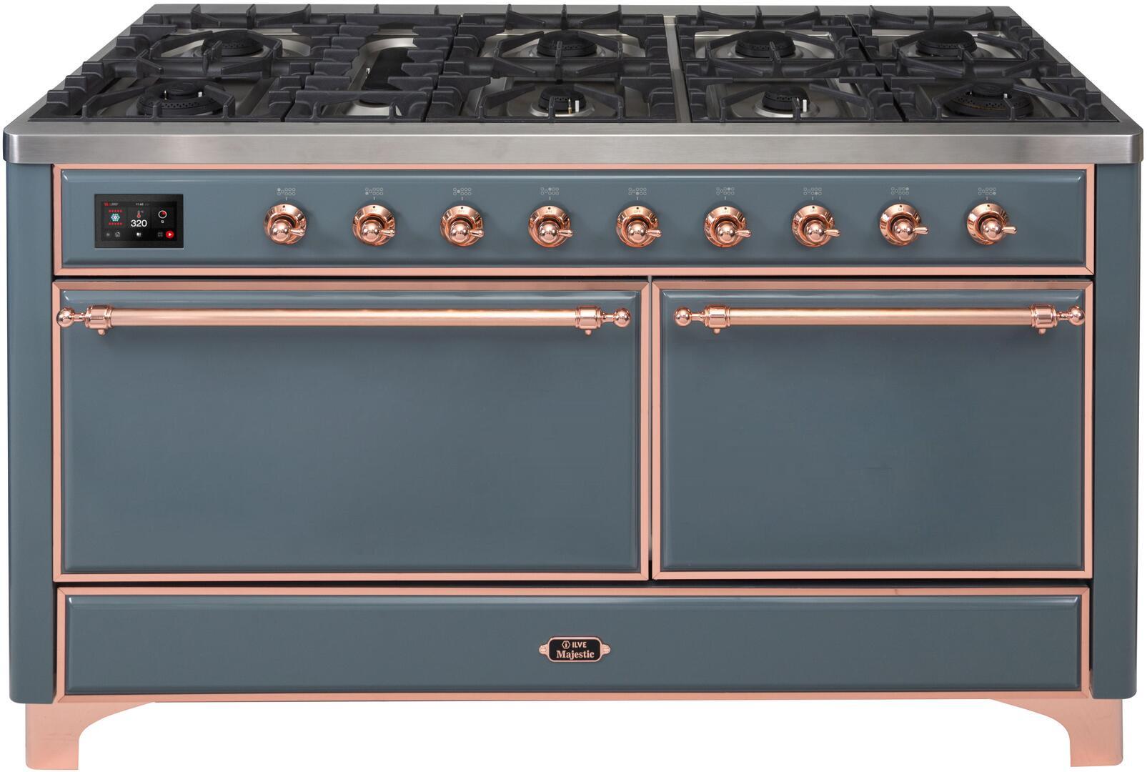 ILVE - 60" Magestic II Series Freestanding Dual Fuel Range - Griddle, Solid Door(s) - Warming Drawer - Liquid Propane ILVE - 60" Magestic II Series Freestanding Dual Fuel Range - Griddle, Solid Door(s) - Warming Drawer - Liquid Propane