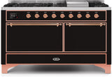 ILVE - 60" Magestic II Series Freestanding Dual Fuel Range - Griddle, Solid Door(s) - Warming Drawer - Liquid Propane ILVE - 60" Magestic II Series Freestanding Dual Fuel Range - Griddle, Solid Door(s) - Warming Drawer - Liquid Propane