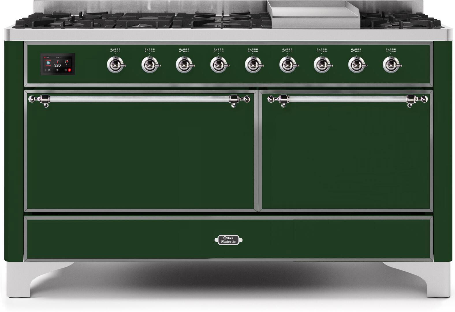 ILVE - 60" Magestic II Series Freestanding Dual Fuel Range - Griddle, Solid Door(s) - Warming Drawer - Liquid Propane ILVE - 60" Magestic II Series Freestanding Dual Fuel Range - Griddle, Solid Door(s) - Warming Drawer - Liquid Propane