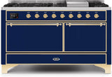 ILVE - 60" Magestic II Series Freestanding Dual Fuel Range - Griddle, Solid Door(s) - Warming Drawer - Liquid Propane ILVE - 60" Magestic II Series Freestanding Dual Fuel Range - Griddle, Solid Door(s) - Warming Drawer - Liquid Propane
