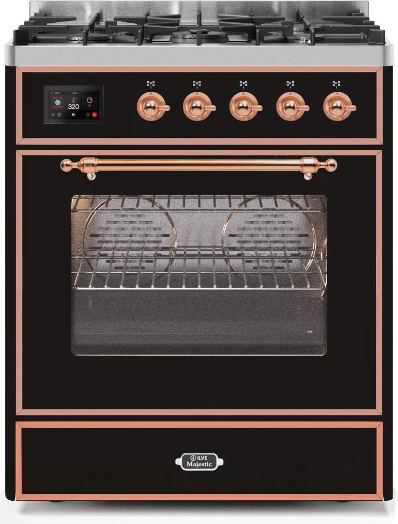 ILVE - 30" Magestic II Series Freestanding Dual Fuel Range - Glass Door(s)- Natural Gas ILVE - 30" Magestic II Series Freestanding Dual Fuel Range - Glass Door(s)- Natural Gas