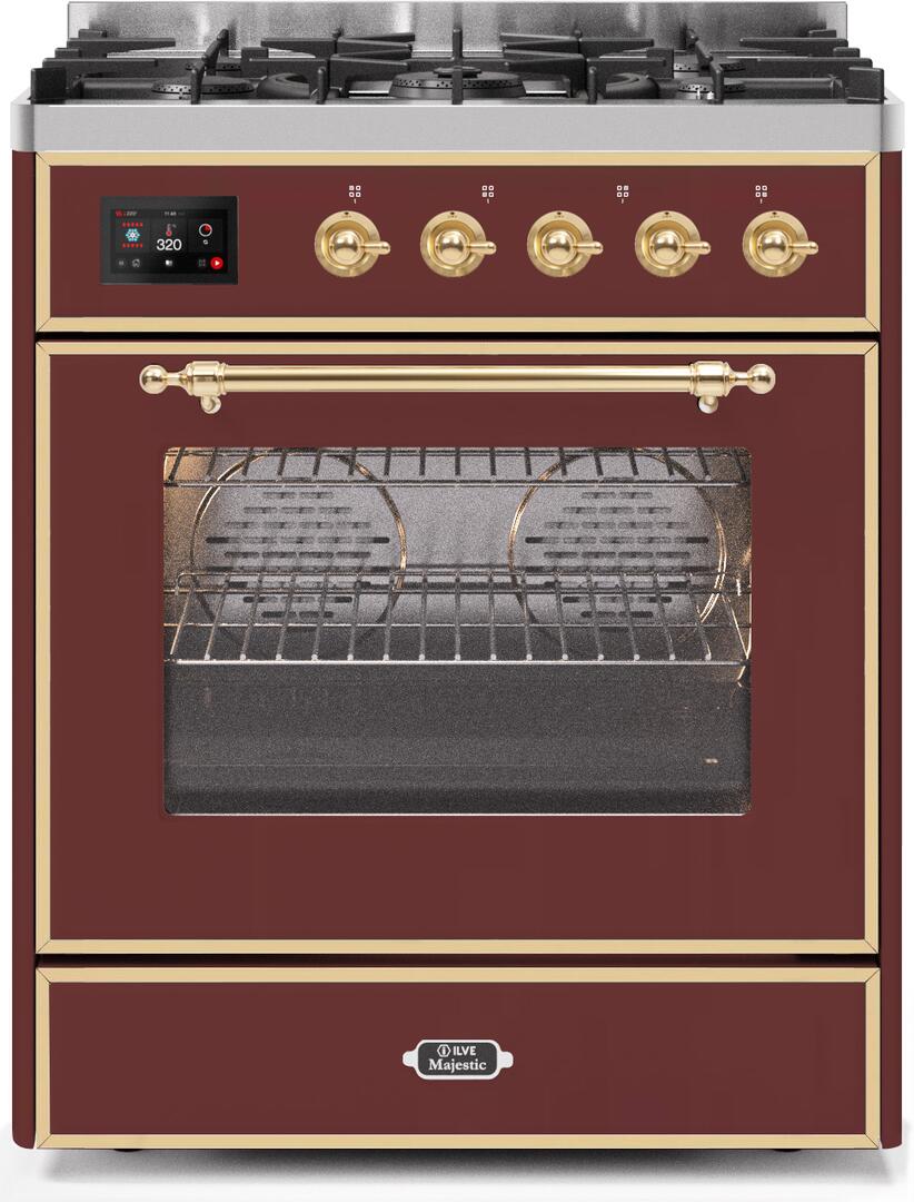 ILVE - 30" Magestic II Series Freestanding Dual Fuel Range - Glass Door(s)- Natural Gas ILVE - 30" Magestic II Series Freestanding Dual Fuel Range - Glass Door(s)- Natural Gas