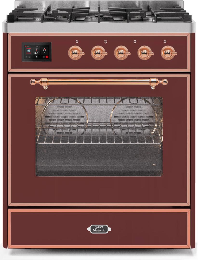 ILVE - 30" Magestic II Series Freestanding Dual Fuel Range - Glass Door(s)- Natural Gas ILVE - 30" Magestic II Series Freestanding Dual Fuel Range - Glass Door(s)- Natural Gas
