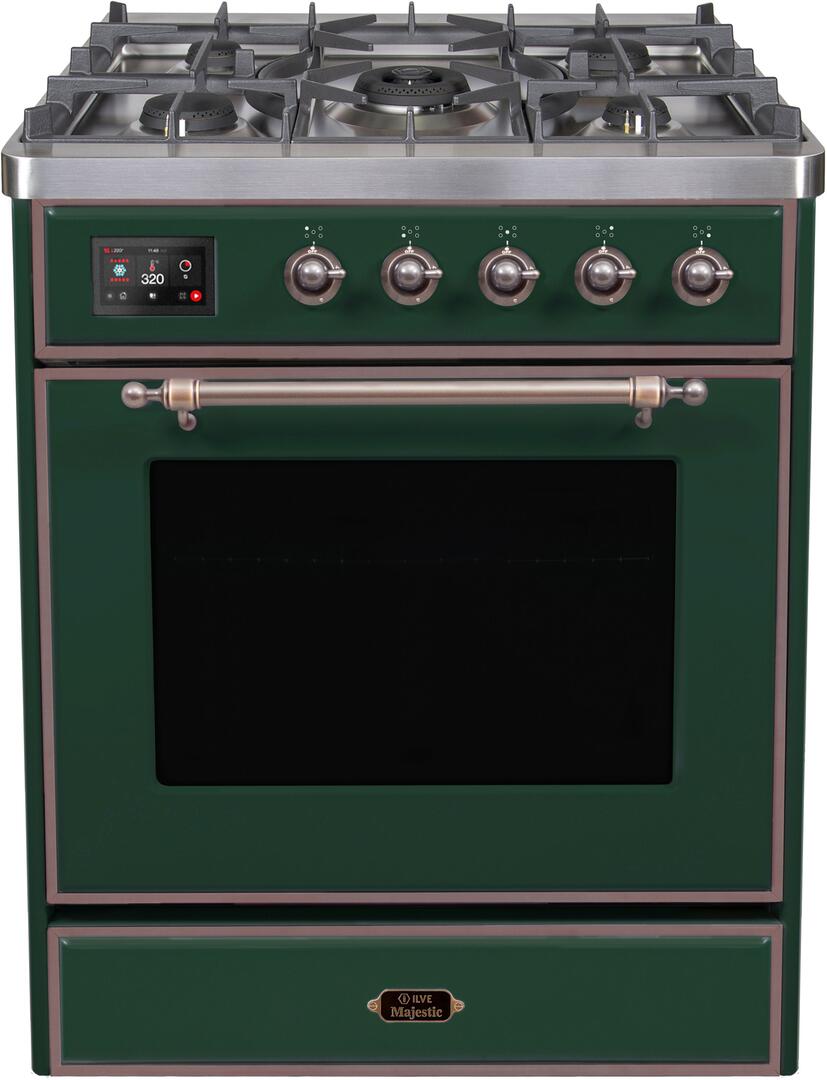 ILVE - 30" Magestic II Series Freestanding Dual Fuel Range - Glass Door(s)- Natural Gas ILVE - 30" Magestic II Series Freestanding Dual Fuel Range - Glass Door(s)- Natural Gas