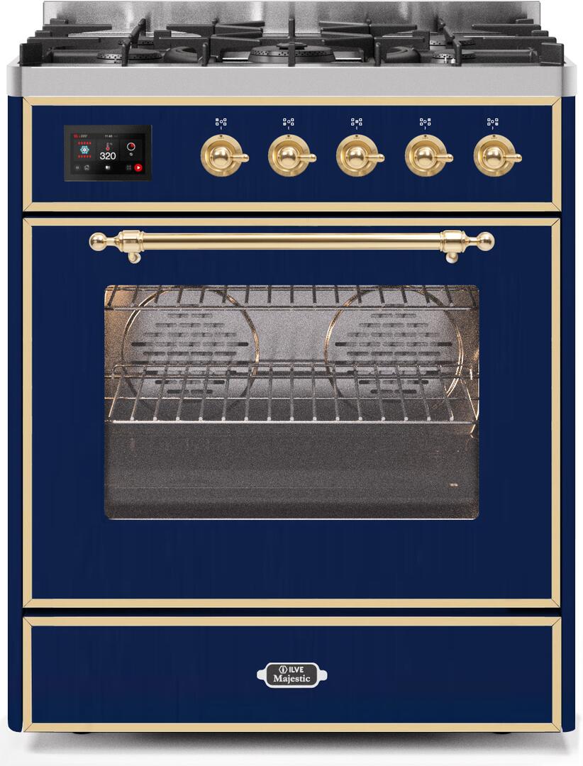 ILVE - 30" Magestic II Series Freestanding Dual Fuel Range - Glass Door(s)- Natural Gas ILVE - 30" Magestic II Series Freestanding Dual Fuel Range - Glass Door(s)- Natural Gas