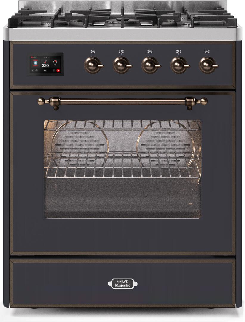 ILVE - 30" Magestic II Series Freestanding Dual Fuel Range - Glass Door(s)- Natural Gas ILVE - 30" Magestic II Series Freestanding Dual Fuel Range - Glass Door(s)- Natural Gas