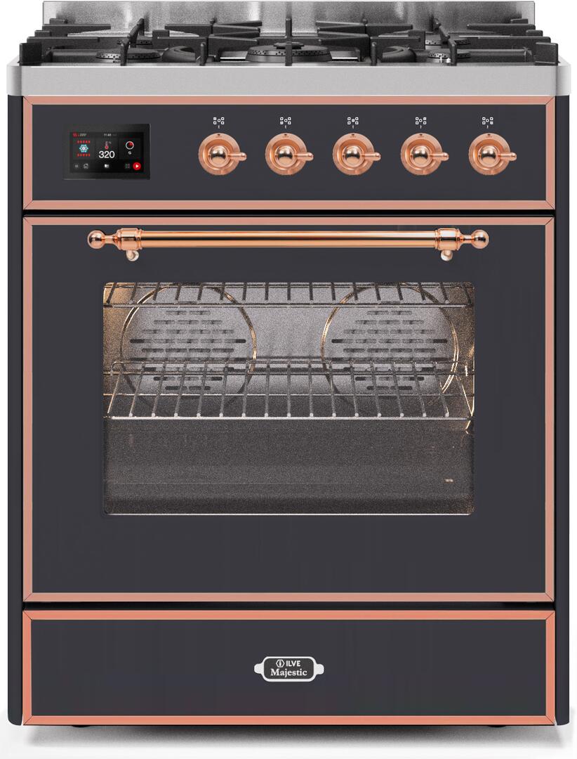 ILVE - 30" Magestic II Series Freestanding Dual Fuel Range - Glass Door(s)- Natural Gas ILVE - 30" Magestic II Series Freestanding Dual Fuel Range - Glass Door(s)- Natural Gas