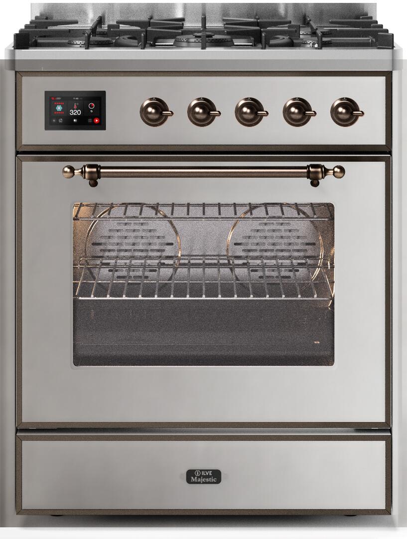 ILVE - 30" Magestic II Series Freestanding Dual Fuel Range - Glass Door(s)- Natural Gas ILVE - 30" Magestic II Series Freestanding Dual Fuel Range - Glass Door(s)- Natural Gas