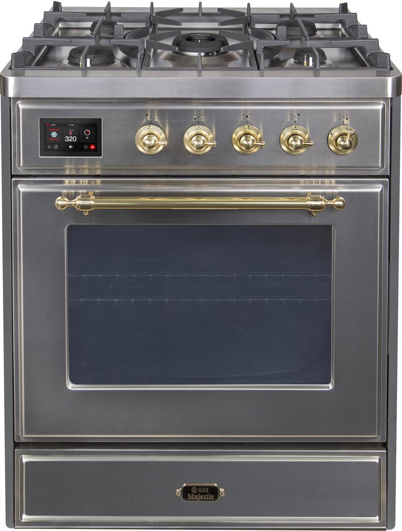 ILVE - 30" Magestic II Series Freestanding Dual Fuel Range - Glass Door(s)- Natural Gas ILVE - 30" Magestic II Series Freestanding Dual Fuel Range - Glass Door(s)- Natural Gas