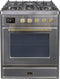 ILVE - 30" Magestic II Series Freestanding Dual Fuel Range - Glass Door(s)- Natural Gas