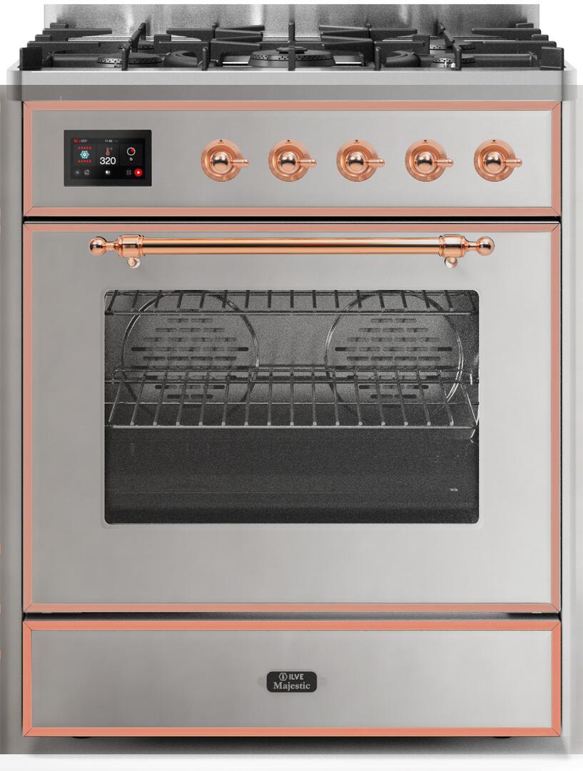 ILVE - 30" Magestic II Series Freestanding Dual Fuel Range - Glass Door(s)- Natural Gas ILVE - 30" Magestic II Series Freestanding Dual Fuel Range - Glass Door(s)- Natural Gas