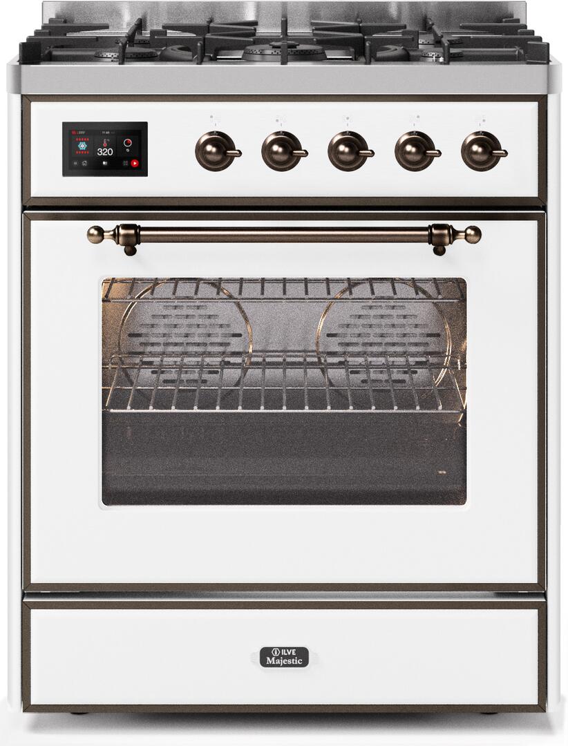 ILVE - 30" Magestic II Series Freestanding Dual Fuel Range - Glass Door(s)- Natural Gas ILVE - 30" Magestic II Series Freestanding Dual Fuel Range - Glass Door(s)- Natural Gas