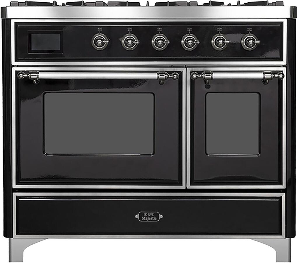ILVE - 40" Magestic II Series Freestanding Dual Fuel Range - Double Oven - Griddle, Glass Door(s) - Warming Drawer - Liquid Propane ILVE - 40" Magestic II Series Freestanding Dual Fuel Range - Double Oven - Griddle, Glass Door(s) - Warming Drawer - Liquid Propane