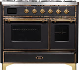 ILVE - 40" Magestic II Series Freestanding Dual Fuel Range - Double Oven - Griddle, Glass Door(s) - Warming Drawer - Liquid Propane ILVE - 40" Magestic II Series Freestanding Dual Fuel Range - Double Oven - Griddle, Glass Door(s) - Warming Drawer - Liquid Propane