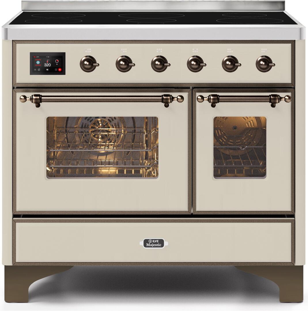 ILVE - 40" Magestic II Series Freestanding Electric Induction Range - Double Oven - Glass Door(s) - Warming Drawer ILVE - 40" Magestic II Series Freestanding Electric Induction Range - Double Oven - Glass Door(s) - Warming Drawer