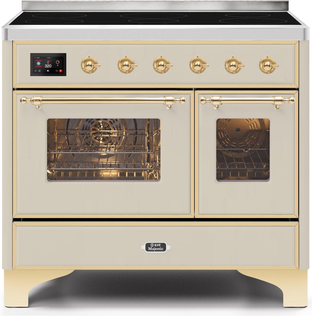 ILVE - 40" Magestic II Series Freestanding Electric Induction Range - Double Oven - Glass Door(s) - Warming Drawer ILVE - 40" Magestic II Series Freestanding Electric Induction Range - Double Oven - Glass Door(s) - Warming Drawer