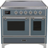 ILVE - 40" Magestic II Series Freestanding Electric Induction Range - Double Oven - Glass Door(s) - Warming Drawer ILVE - 40" Magestic II Series Freestanding Electric Induction Range - Double Oven - Glass Door(s) - Warming Drawer