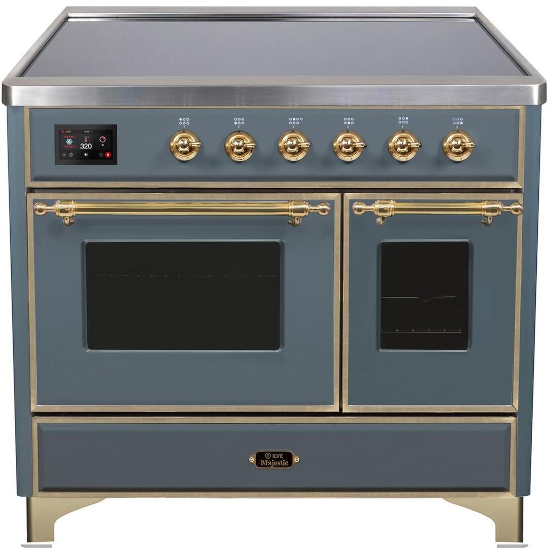 ILVE - 40" Magestic II Series Freestanding Electric Induction Range - Double Oven - Glass Door(s) - Warming Drawer ILVE - 40" Magestic II Series Freestanding Electric Induction Range - Double Oven - Glass Door(s) - Warming Drawer