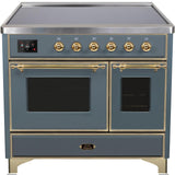 ILVE - 40" Magestic II Series Freestanding Electric Induction Range - Double Oven - Glass Door(s) - Warming Drawer ILVE - 40" Magestic II Series Freestanding Electric Induction Range - Double Oven - Glass Door(s) - Warming Drawer