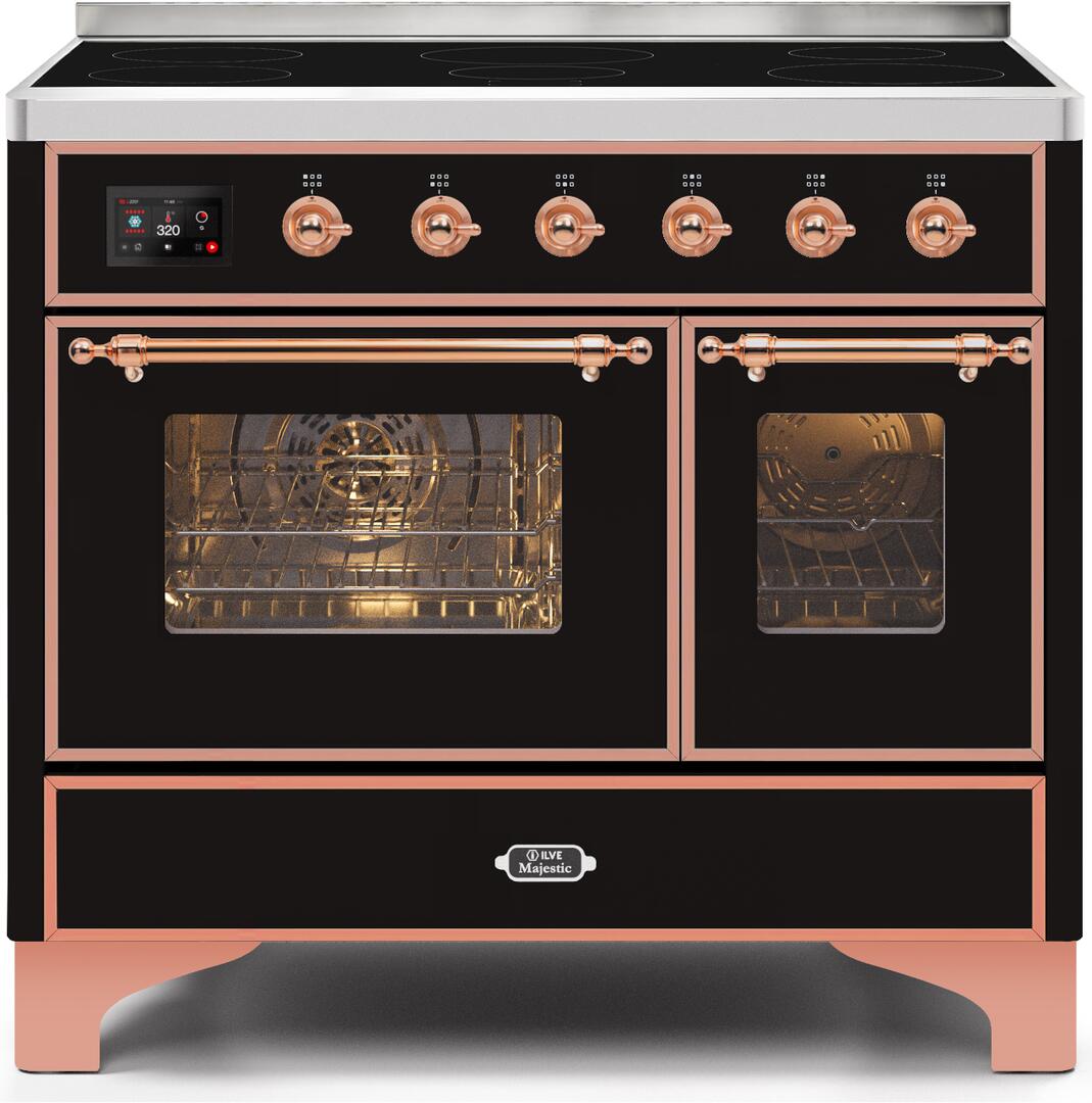 ILVE - 40" Magestic II Series Freestanding Electric Induction Range - Double Oven - Glass Door(s) - Warming Drawer ILVE - 40" Magestic II Series Freestanding Electric Induction Range - Double Oven - Glass Door(s) - Warming Drawer