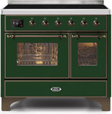 ILVE - 40" Magestic II Series Freestanding Electric Induction Range - Double Oven - Glass Door(s) - Warming Drawer ILVE - 40" Magestic II Series Freestanding Electric Induction Range - Double Oven - Glass Door(s) - Warming Drawer