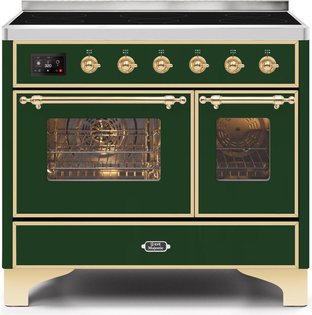 ILVE - 40" Magestic II Series Freestanding Electric Induction Range - Double Oven - Glass Door(s) - Warming Drawer ILVE - 40" Magestic II Series Freestanding Electric Induction Range - Double Oven - Glass Door(s) - Warming Drawer