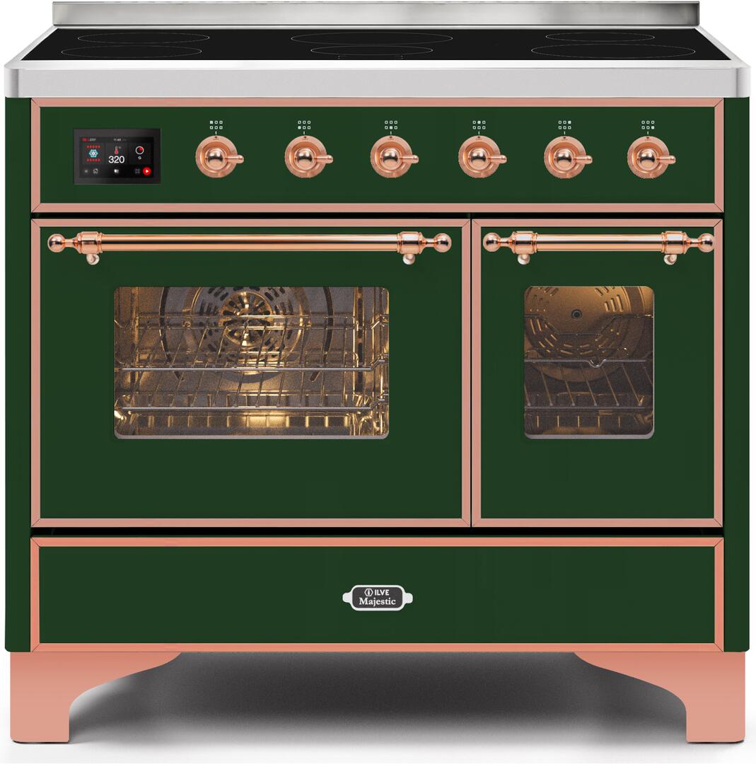 ILVE - 40" Magestic II Series Freestanding Electric Induction Range - Double Oven - Glass Door(s) - Warming Drawer ILVE - 40" Magestic II Series Freestanding Electric Induction Range - Double Oven - Glass Door(s) - Warming Drawer
