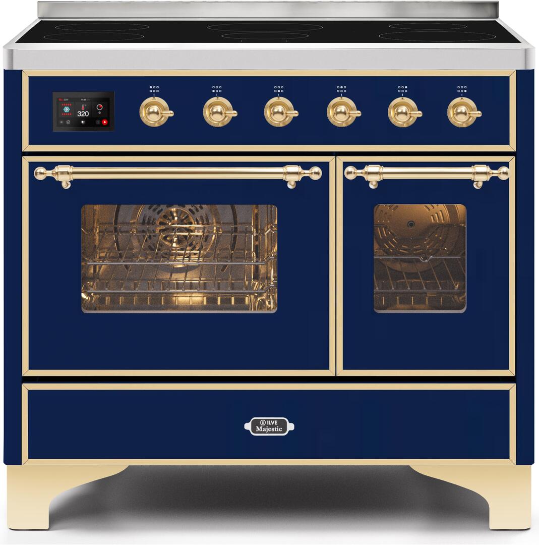 ILVE - 40" Magestic II Series Freestanding Electric Induction Range - Double Oven - Glass Door(s) - Warming Drawer ILVE - 40" Magestic II Series Freestanding Electric Induction Range - Double Oven - Glass Door(s) - Warming Drawer