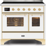 ILVE - 40" Magestic II Series Freestanding Electric Induction Range - Double Oven - Glass Door(s) - Warming Drawer ILVE - 40" Magestic II Series Freestanding Electric Induction Range - Double Oven - Glass Door(s) - Warming Drawer
