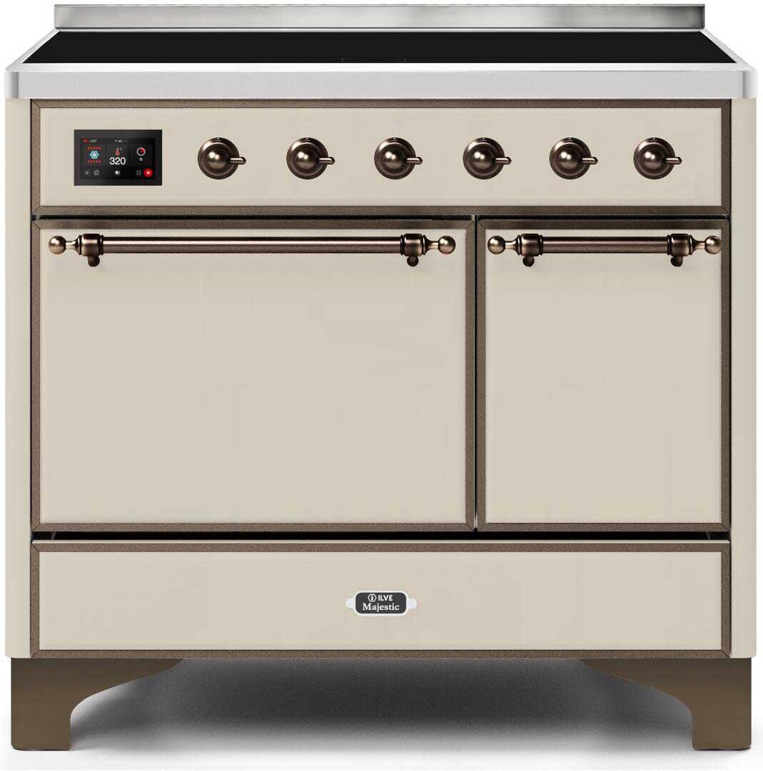 ILVE - 40" Magestic II Series Freestanding Electric Induction Range - Double Oven - Solid Door(s) - Warming Drawer ILVE - 40" Magestic II Series Freestanding Electric Induction Range - Double Oven - Solid Door(s) - Warming Drawer
