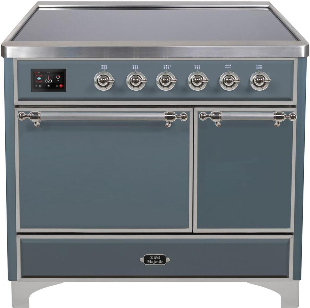 ILVE - 40" Magestic II Series Freestanding Electric Induction Range - Double Oven - Solid Door(s) - Warming Drawer ILVE - 40" Magestic II Series Freestanding Electric Induction Range - Double Oven - Solid Door(s) - Warming Drawer